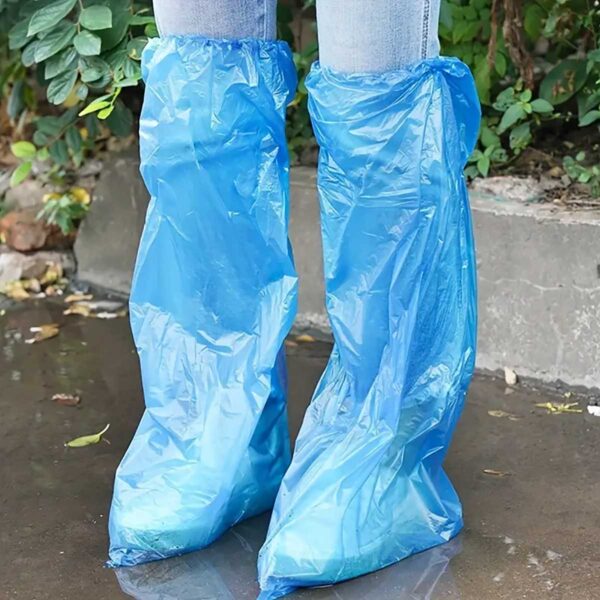 Wegwerp overschoenen plastic hoog model