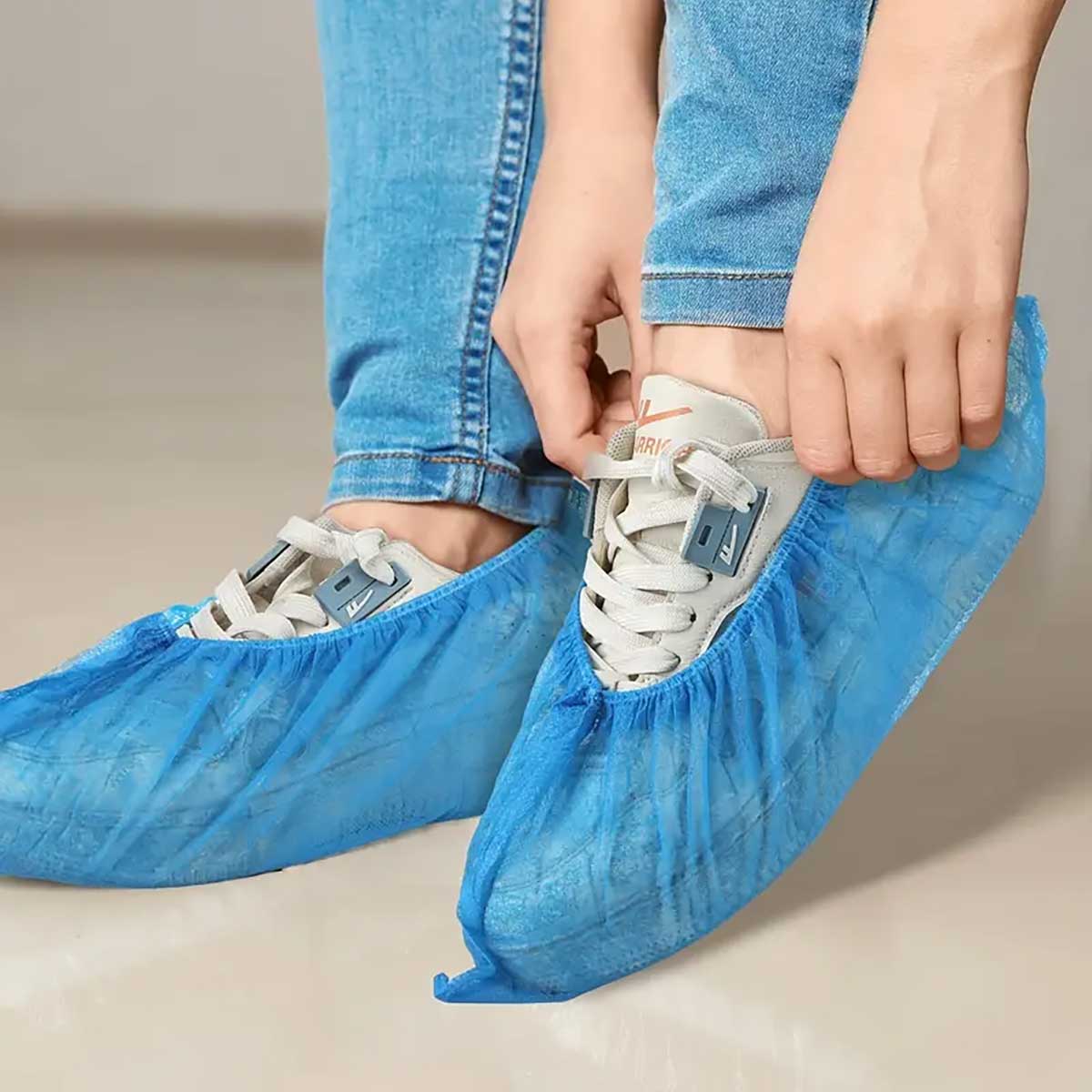 Wegwerp overschoenen plastic laag model - Afbeelding 2