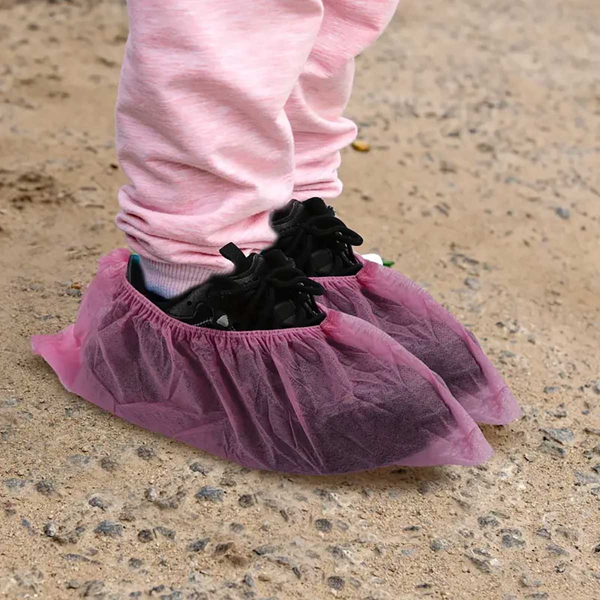 Wegwerp overschoenen plastic laag model - Afbeelding 5
